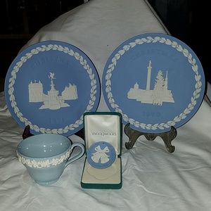 WEDGWOOD, PLATES, CUP, & ORNAMENT